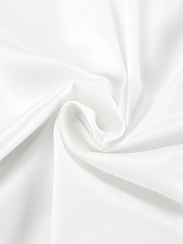 Solid Color Split-Back A-Line Skirts Bottoms