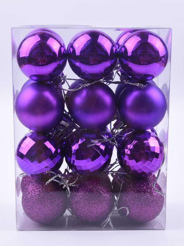 24Pcs Colorful Ball Christmas Tree Decoration
