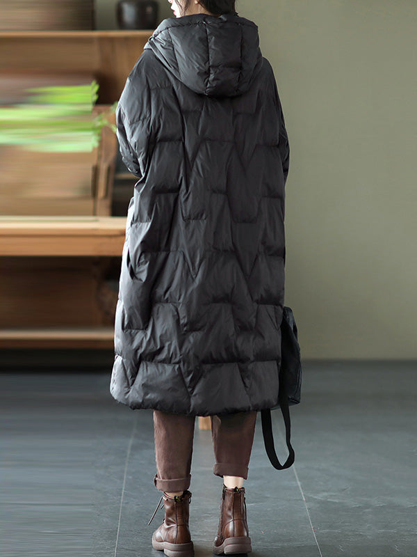 Vintage Loose Keep Warm Hooded Down Coat