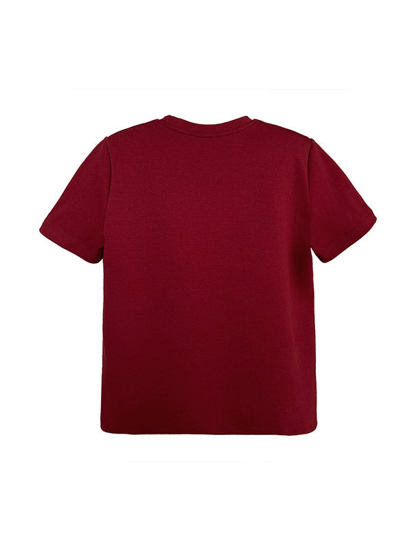 Embroidered Loose Short Sleeves Round-Neck T-Shirts Tops