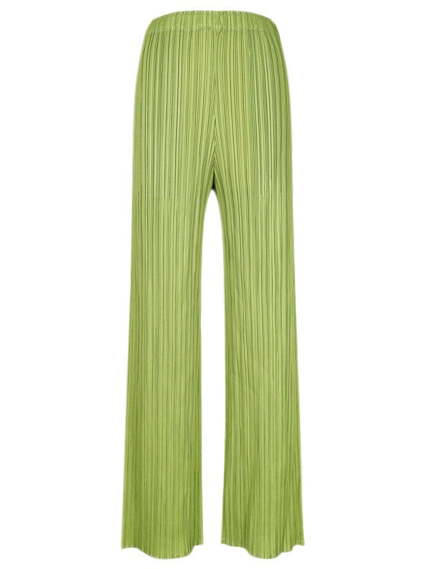 15 Colors Loose Elasticity High Waisted Wide Leg Pleated Pants