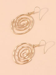 Geometric Hollow Solid Color Drop Earrings