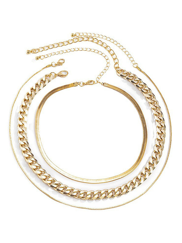 Chains Hollow Solid Color Necklaces Accessories Dainty Necklace