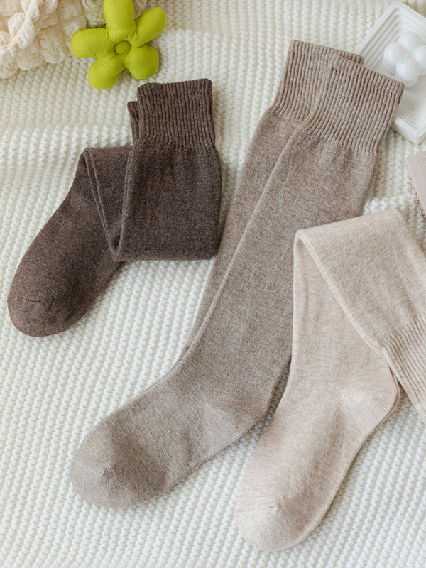 Casual Breathable Solid Color Socks Accessories