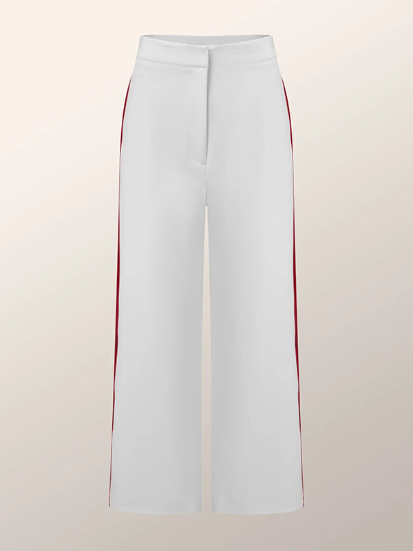 Contrast Color High Waisted Trousers Pants
