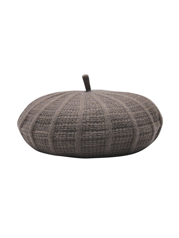 Stylish Knitting Solid Color Beret Hat