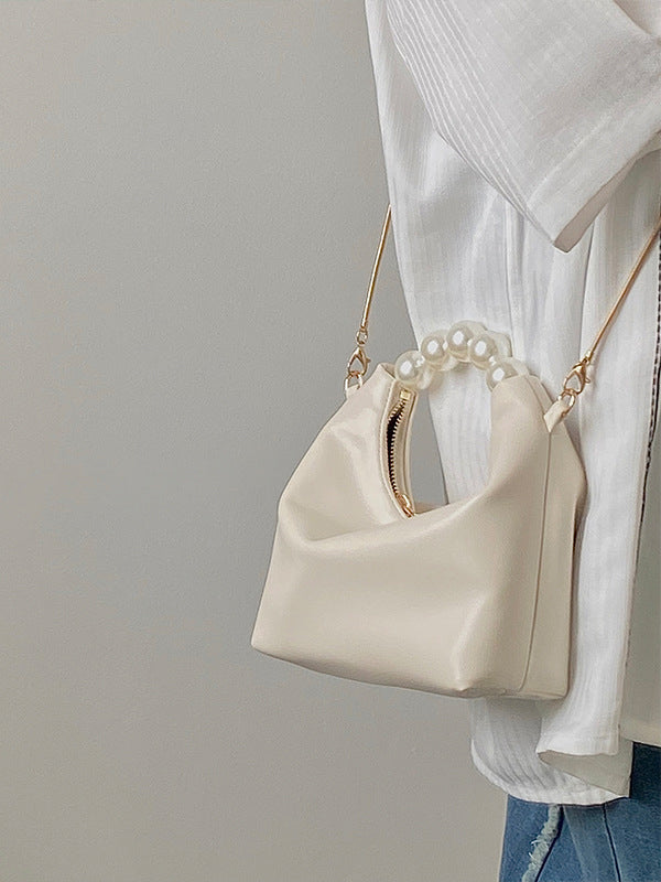 Chains Zipper Pearl Handle The Dumpling Bags