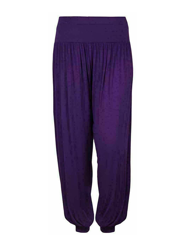Simple Casual 9 Colors Pleated Harem Pants