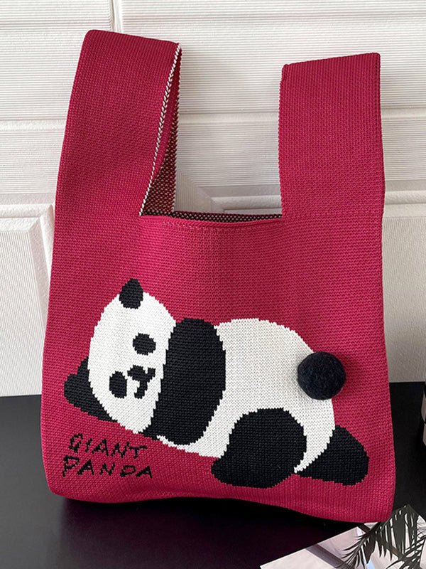Animal Printed Woven Handbag Bags Accessories