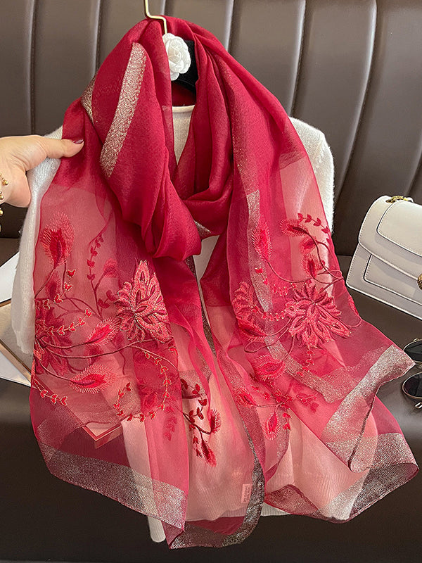 Embroidered Leisure Shawl&Scarf