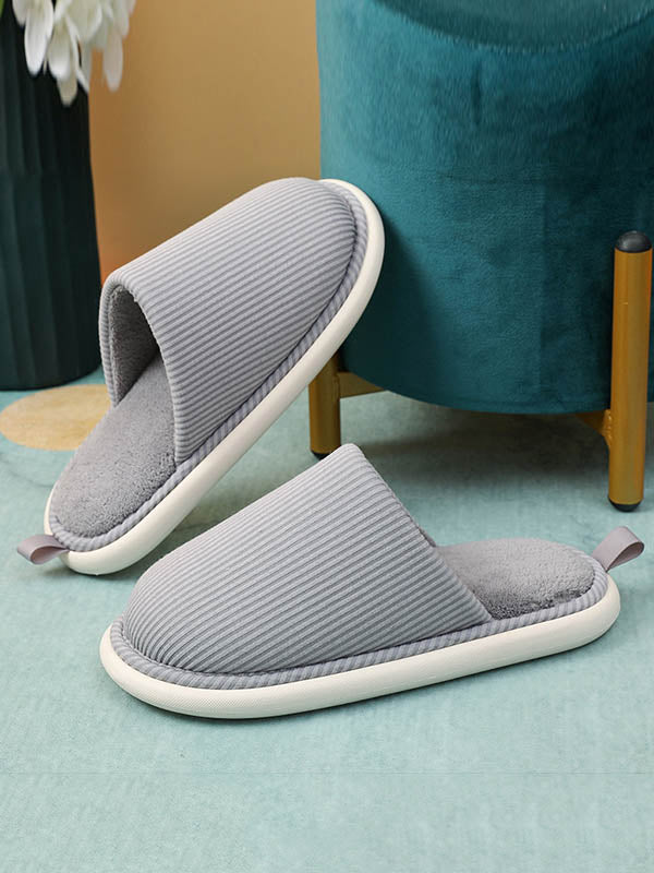Round-Toe Split-Joint Slippers