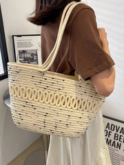 Contrast Color Hollow Polka-Dot Handbags