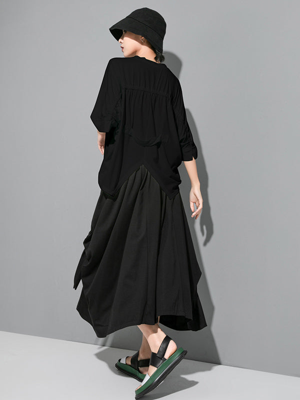 Original Solid Batwing Sleeve T-Shirts Tops