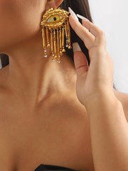 Eye Shape Geometric Tasseled Earrings Accessories Drop Earrings