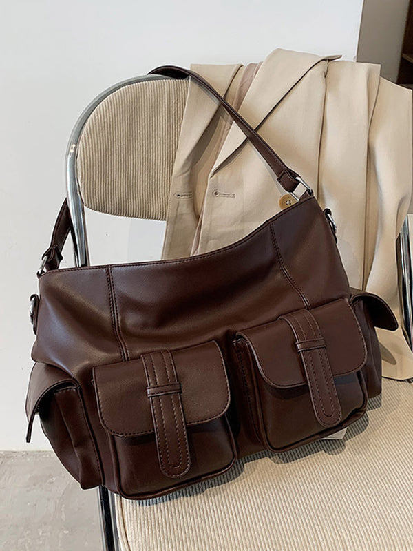 Pockets Split-Joint Tote Bags Handbags Bags