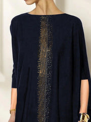 Rhine Stones Solid Color Half Sleeves Irregular Clipping Boat Neck T-Shirts Tops