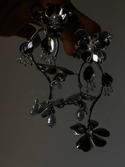 Flower Shape Solid Color Earrings Accessories Drop Earrings