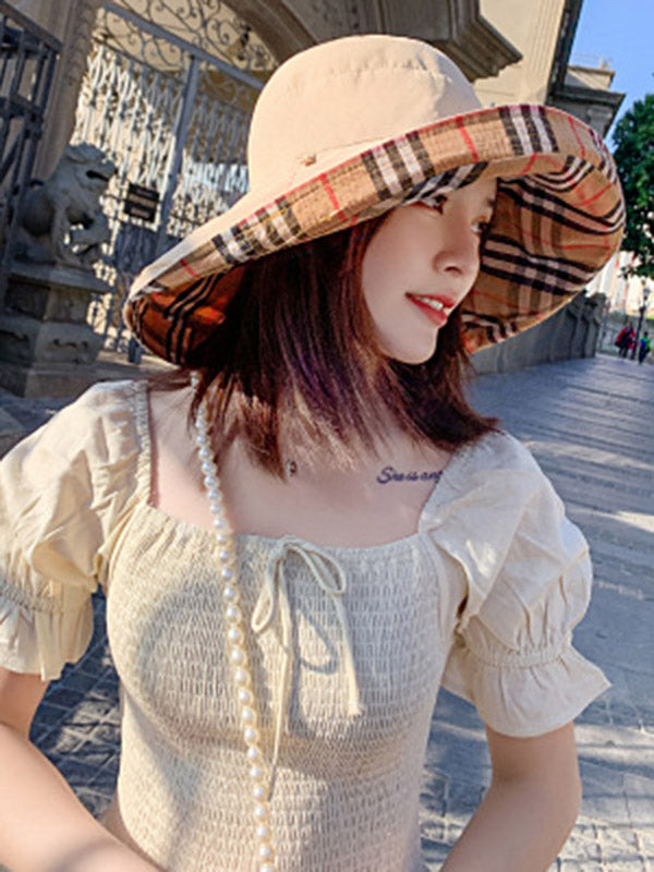 Original Plaid Reversible Sun-Protection Bucket Hat