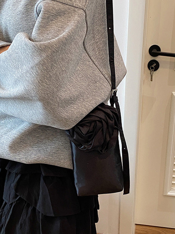 Flower Shape Solid Color Crossbody Bags Bags