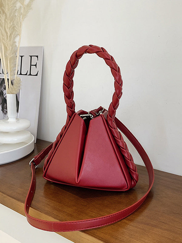 Adjustable Foldable Solid Color Woven Bags Accessories