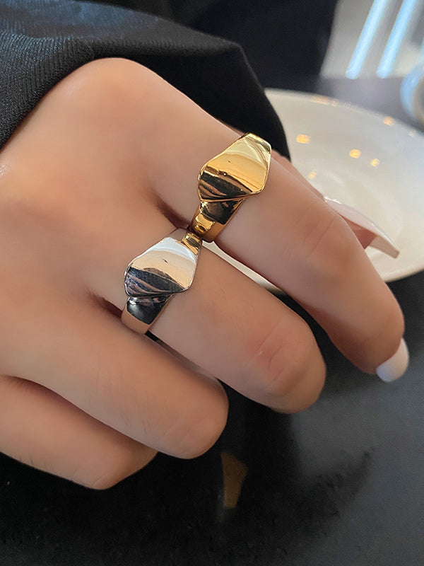 Geometric Irregularity Rings Accessories