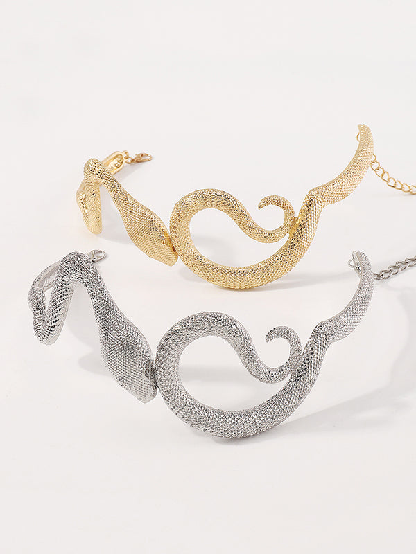 Snake Shape Solid Color Necklaces Accessories