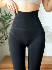 Casual Skinny Leg Velvet Keep Warm Solid Color Thermal Pants Bottoms