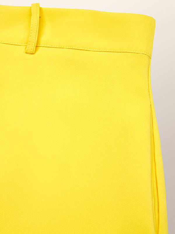 Simple High Waisted Solid Color Skirts Bottoms