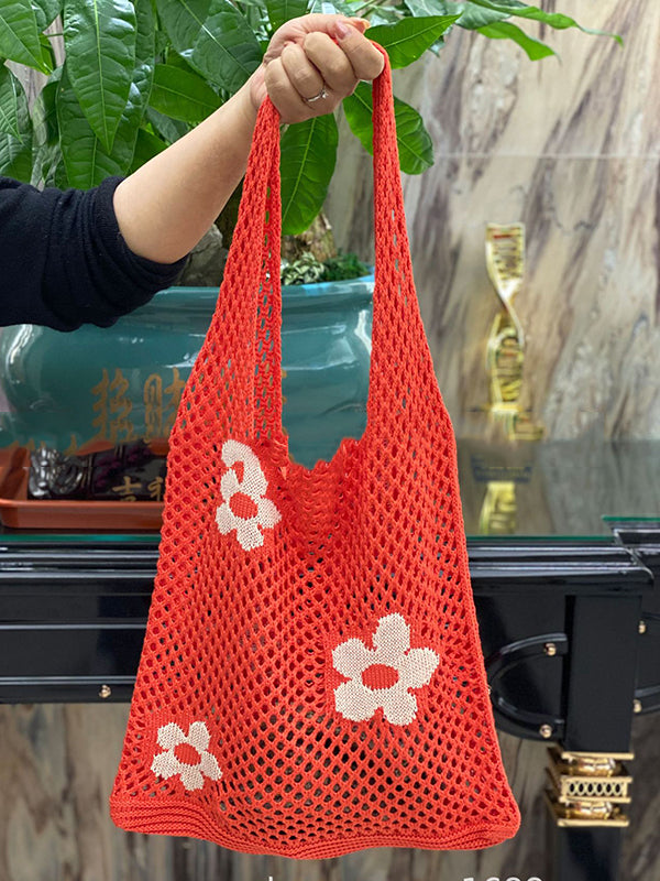 Original Creation Floral Weave Hollow Bags Accessories
