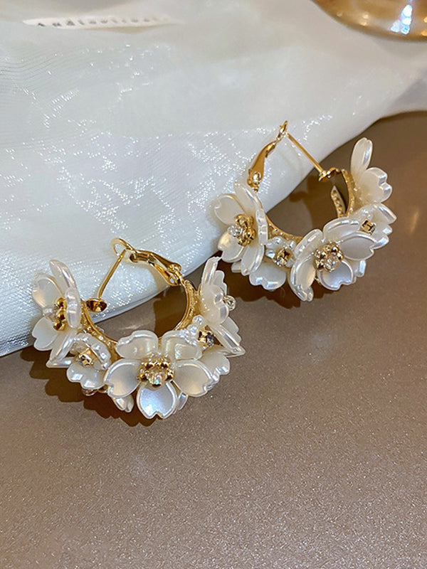 Flower Shape Normcore Earrings Accessories