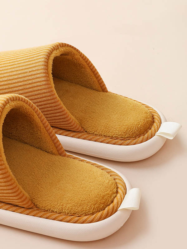 Round-Toe Split-Joint Slippers