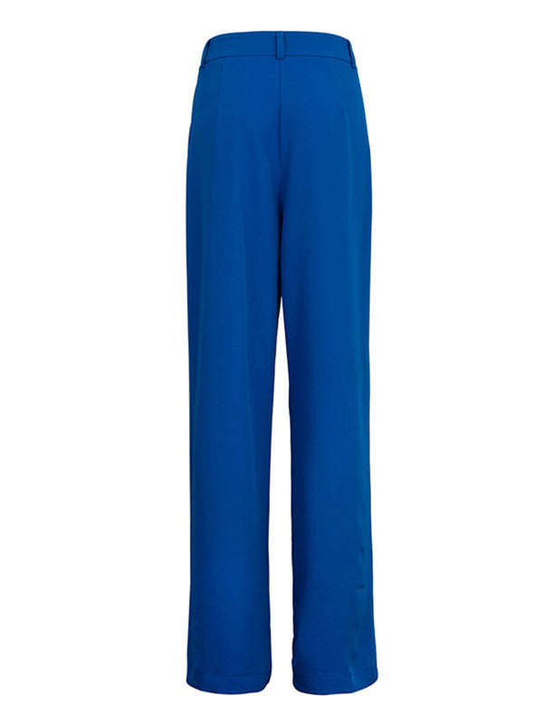 Casual Simple Solid Color Wide Legs Blazer Pants