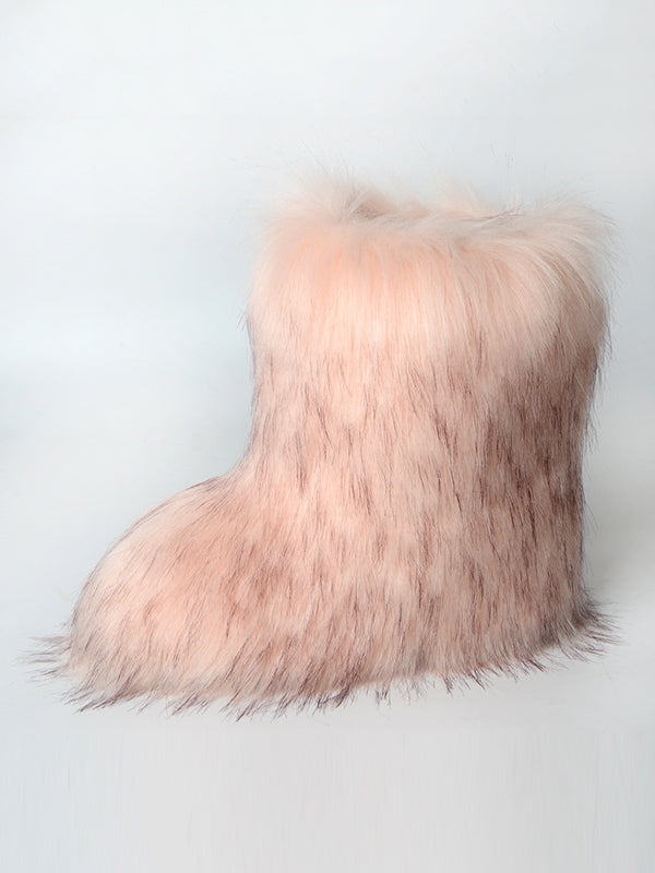 Contrast Color Keep Warm Boots