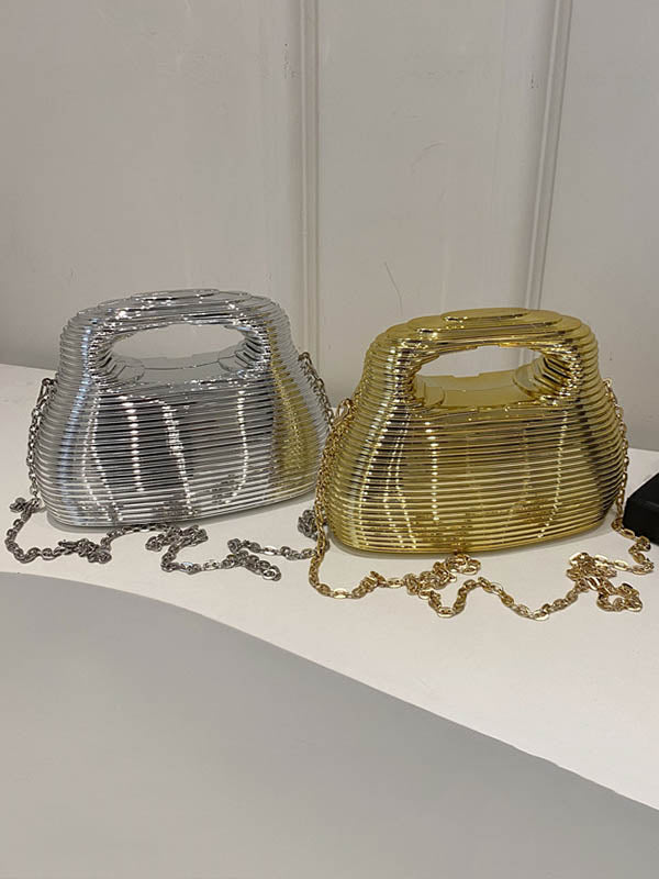 Geometric Shiny Zipper Handbags Crossbody Bags