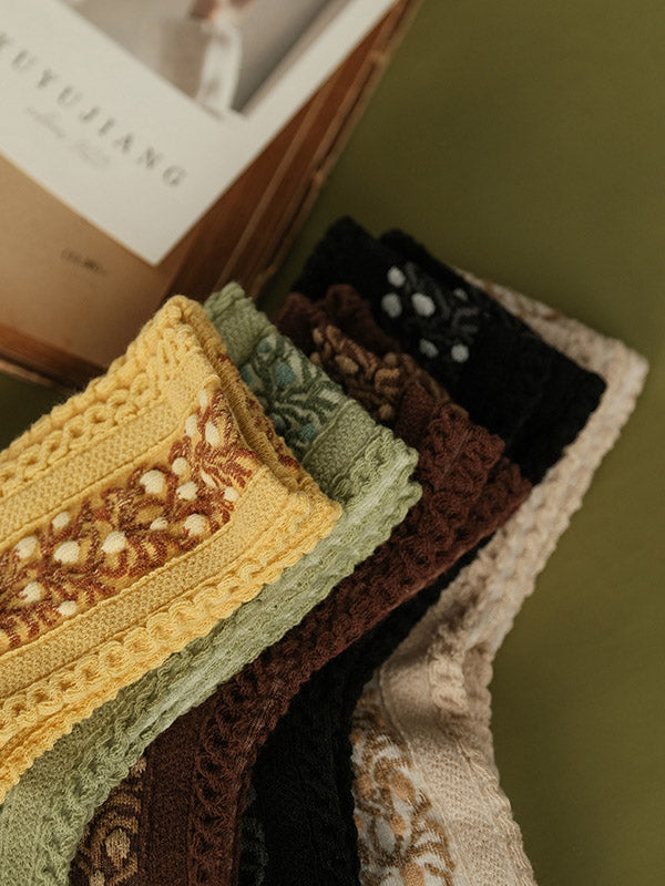 Vintage Jacquard Cotton Socks Accessories