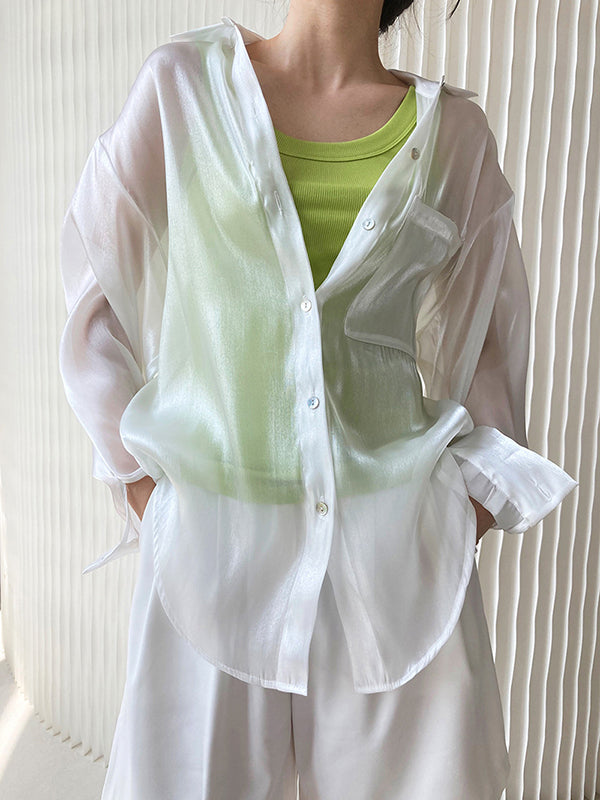 Original Simple Casual Solid Color Sun-Protection Blouse
