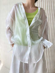 Original Simple Casual Solid Color Sun-Protection Blouse