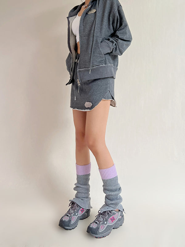 Leisure Flared Contrast Color Leg Warmers Accessories