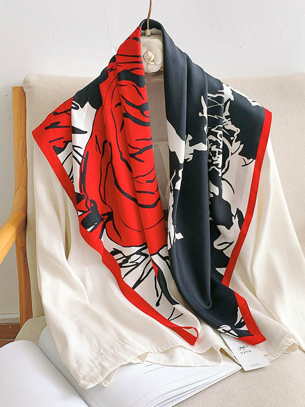 Flower Print Shawl&Scarf