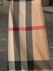 High Waisted Loose Printed Split-Joint Striped Long Skirts Skirts