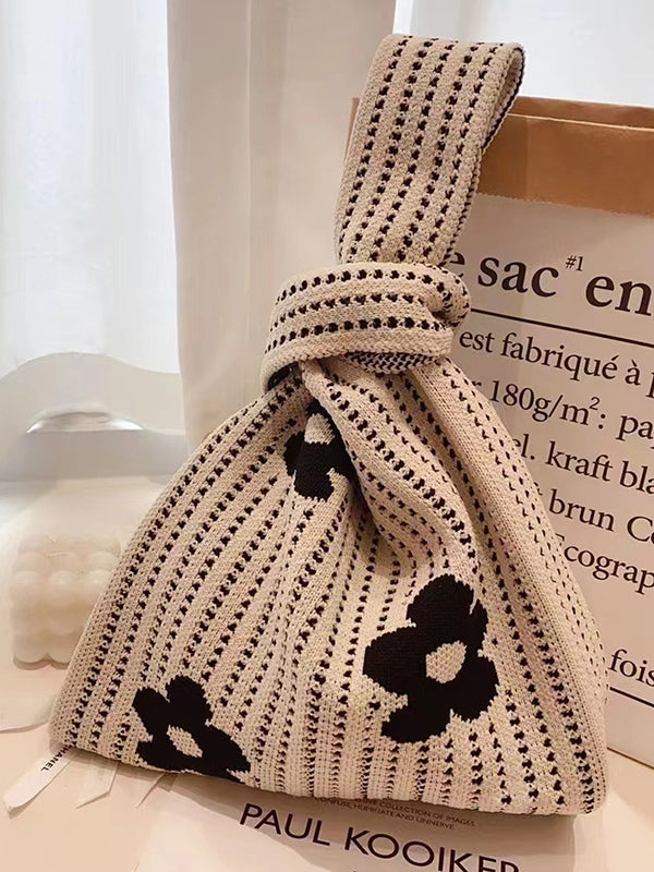 Floral Printed Hollow Handbags Bags Accessories