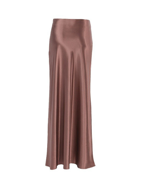 Solid Color A-Line Loose Skirts Bottoms