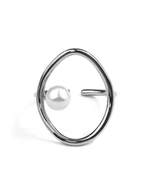 Hollow Pearl Rings Accessories
