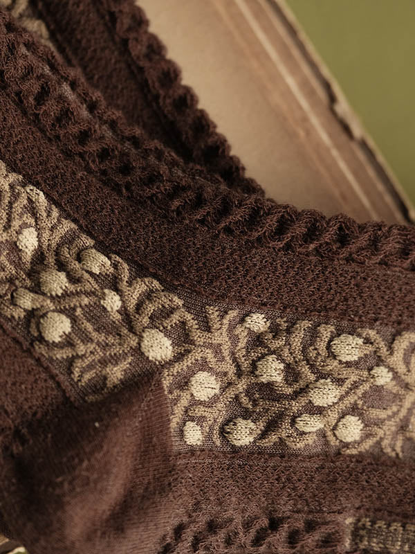 Vintage Jacquard Cotton Socks Accessories