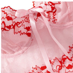 2 Piece Westernss Cherry Underwear Camisole Tank Shorts Nightdress Sleepdress Nightshirt Nightgown Lingerie Set