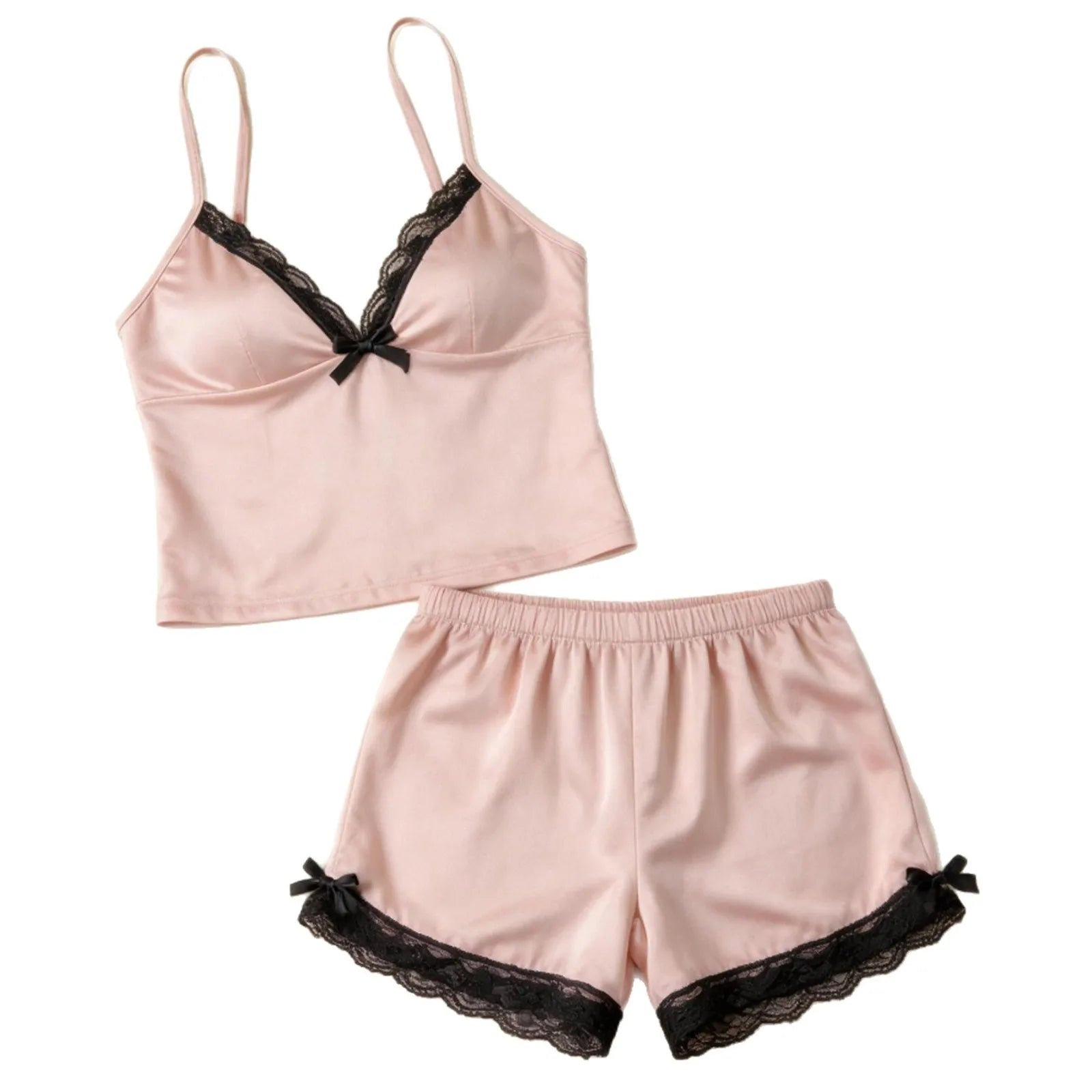 2 Pieces Plus Size Deep V Sling Homewear Pure Desire