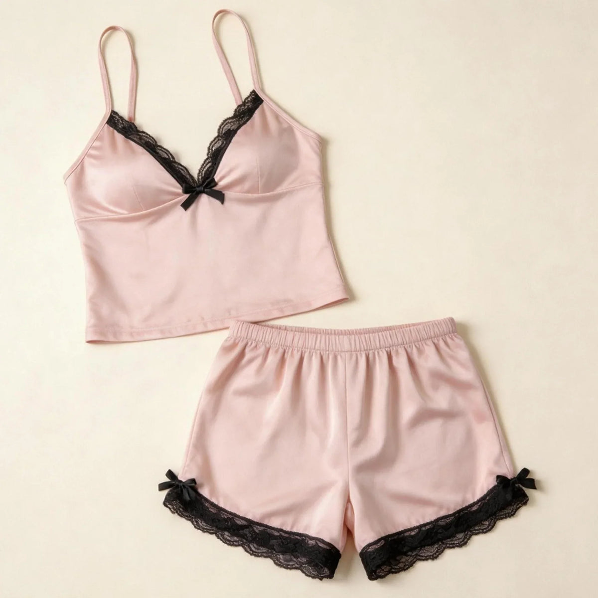 2 Pieces Plus Size Deep V Sling Homewear Pure Desire