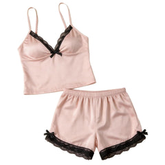 2 Pieces Plus Size Deep V Sling Homewear Pure Desire