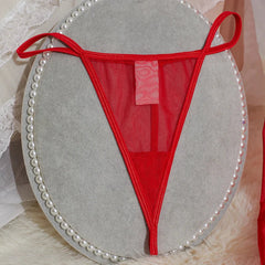 2 Pieces Western Lace See Through Long Gown Thong
