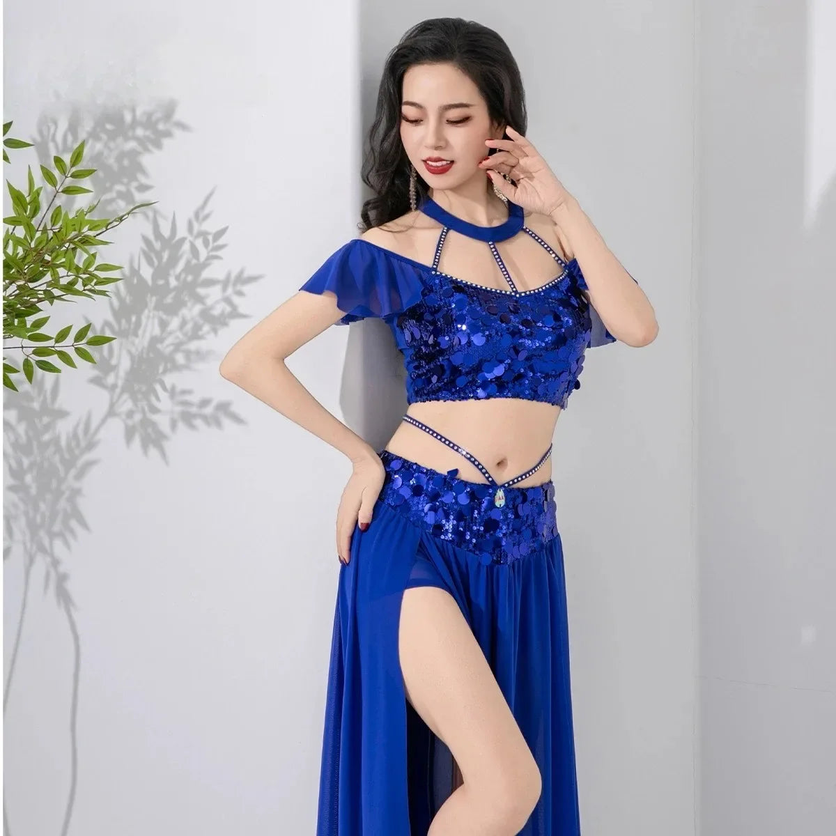 2026 Sequin Belly Dance Set Elegant Oriental Training Performance